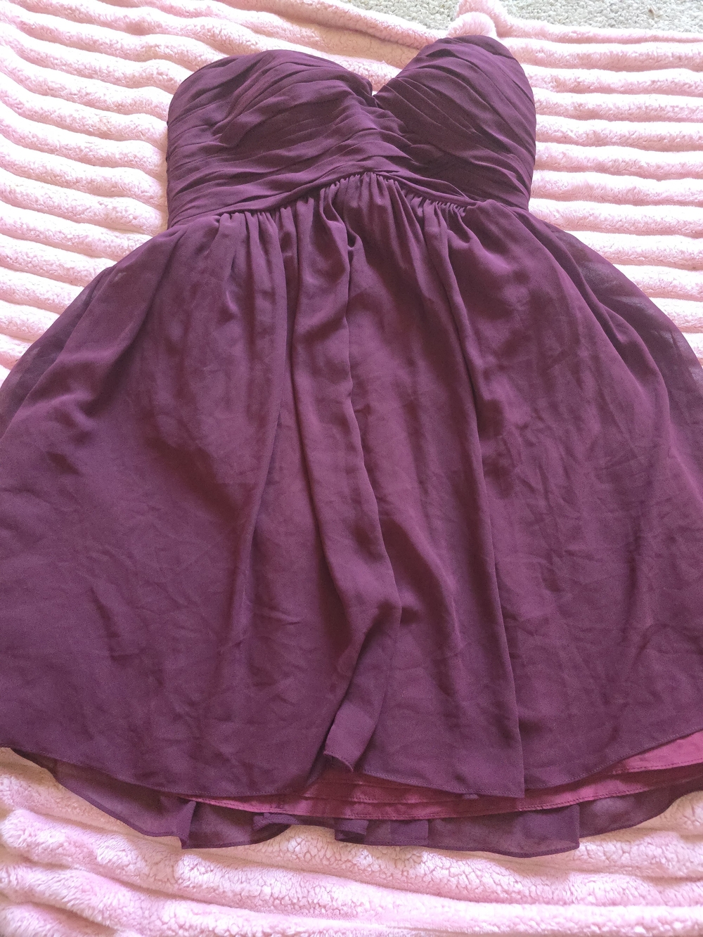 Bill Levkoff Strapless Plum Party Dress